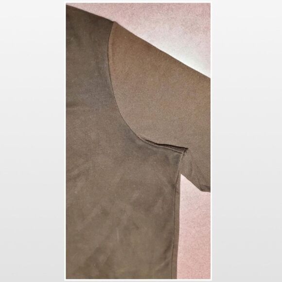 Vintage Brown Long Sleeve V-neck Top - Picture 7 of 16